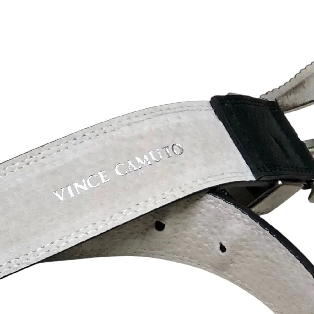 Vince Camuto Western Belt Wo’s L 35-41” Waist Black Silver Hardware Casual Boho